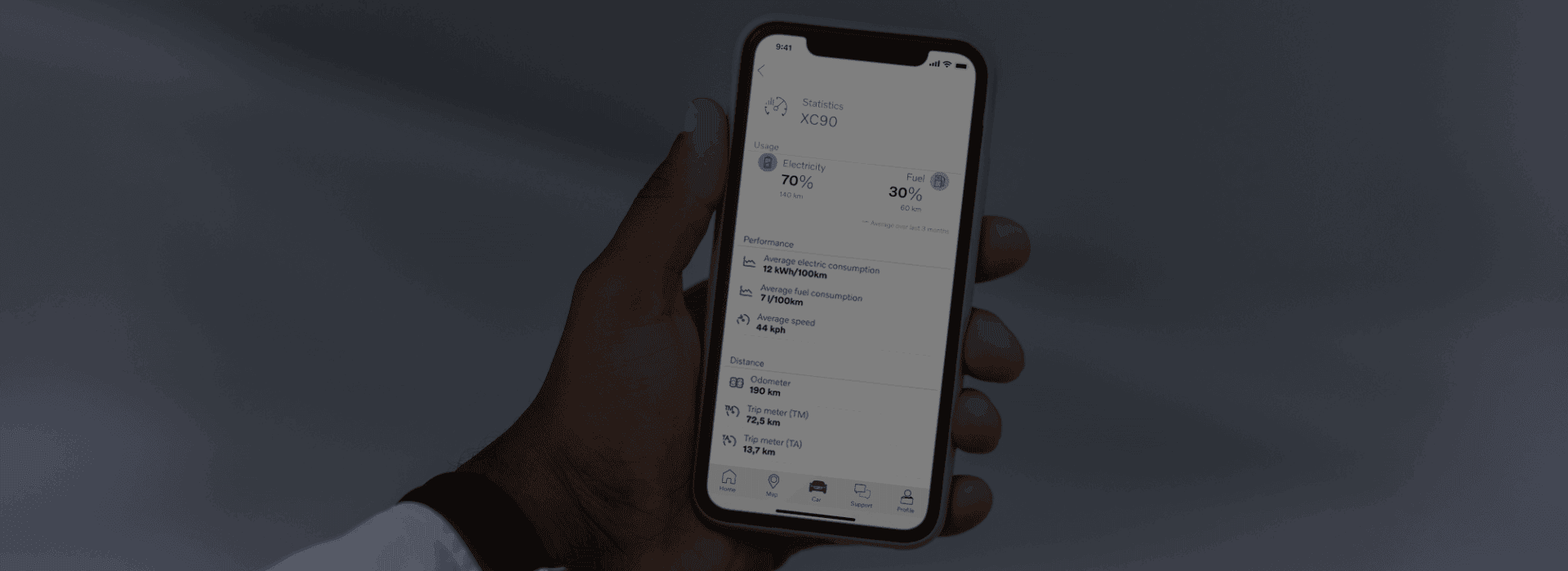 Volvo Cars app. Mở khóa
trọn vẹn năng lực của xe.